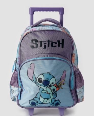 Mochila infantil com rodinhas Stitch azul | Disney