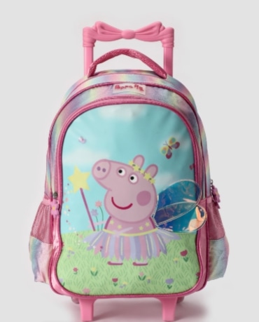 Mochila infantil com rodinhas Peppa Pig rosa | Hasbro