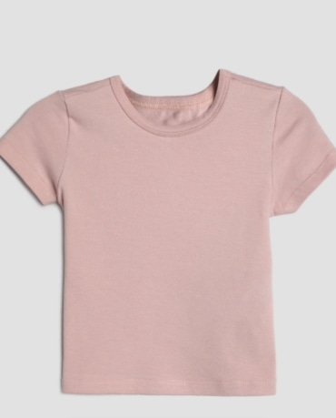 Camiseta infantil manga curta 1-4A - Rosa Claro | Pool Kidso