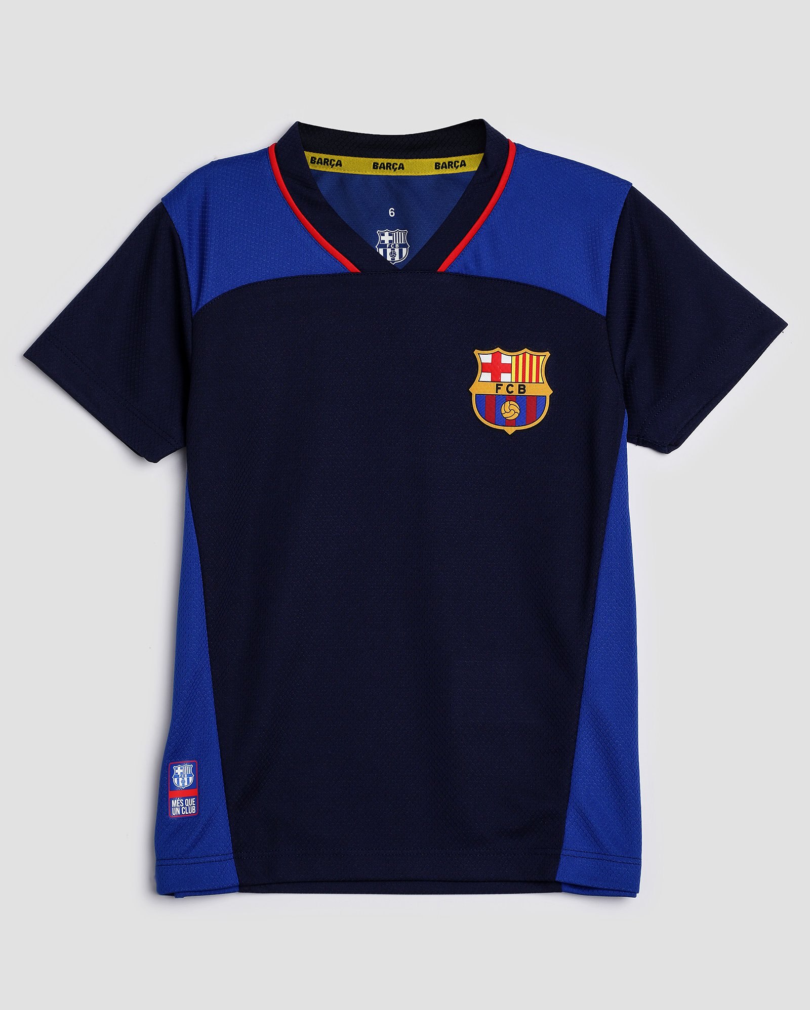 Camiseta infantil futebol Barcelona gola v 4-10A azul
