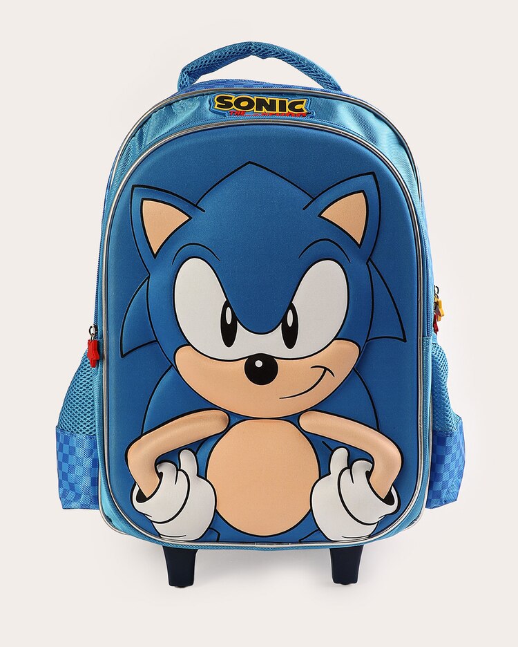 Mochila infantil com rodinha Sonic - azul | SEGA