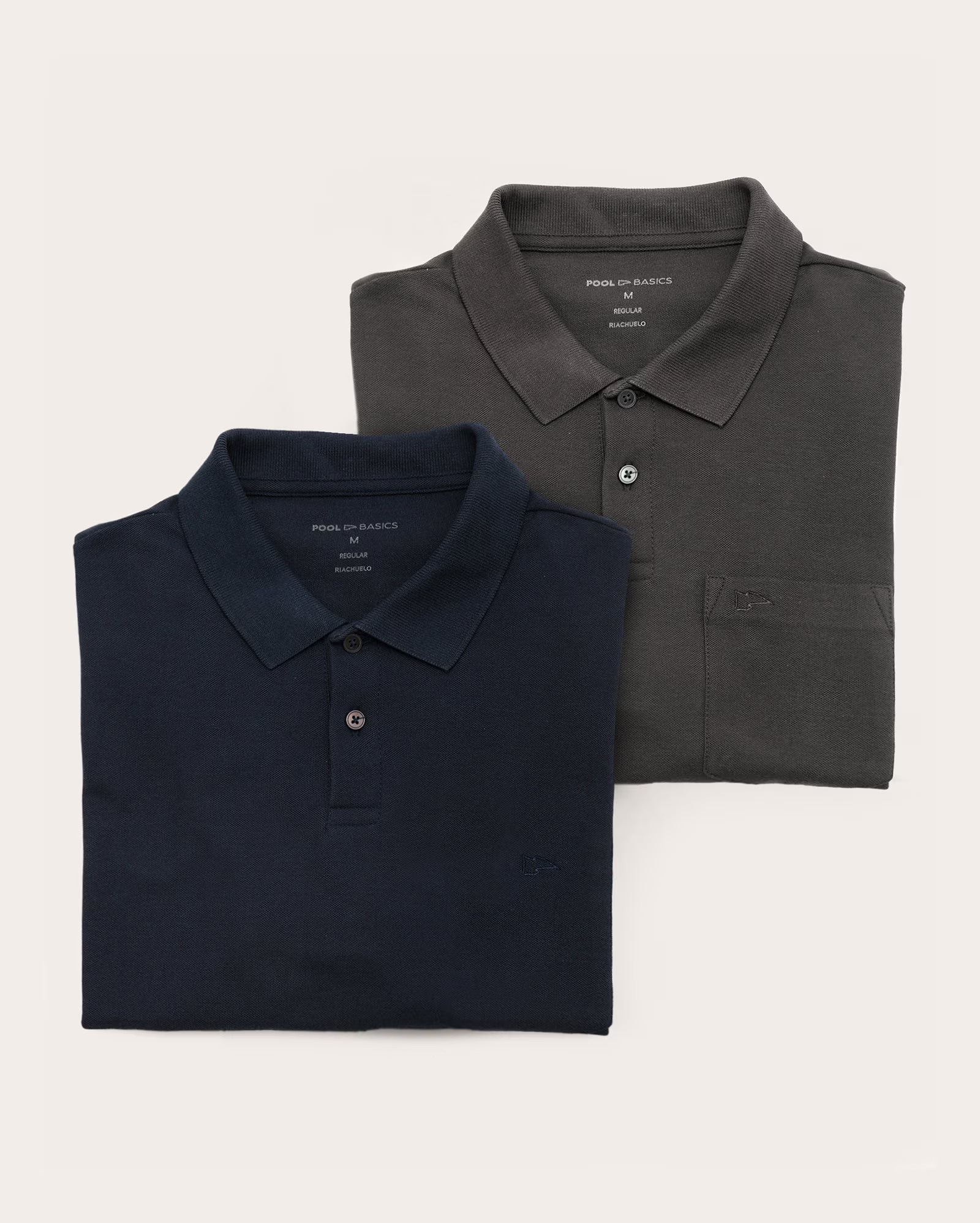 Kit camisa polo masculina 2 peças Legacy minimalista multicor | Pool Basics