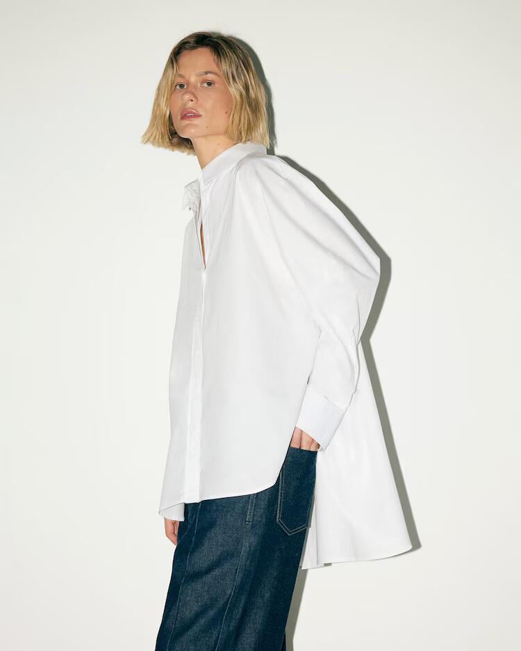 Camisa feminina Pool oversized - branca