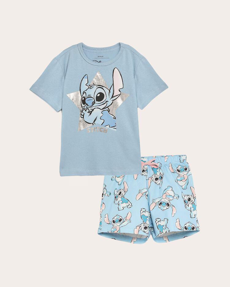 Pijama curto infantil Stitch estrela 4-12A - azul | Disney