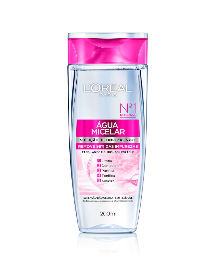 Água Micelar L'Oréal Paris Solução de Limpeza 5 em 1 200ml