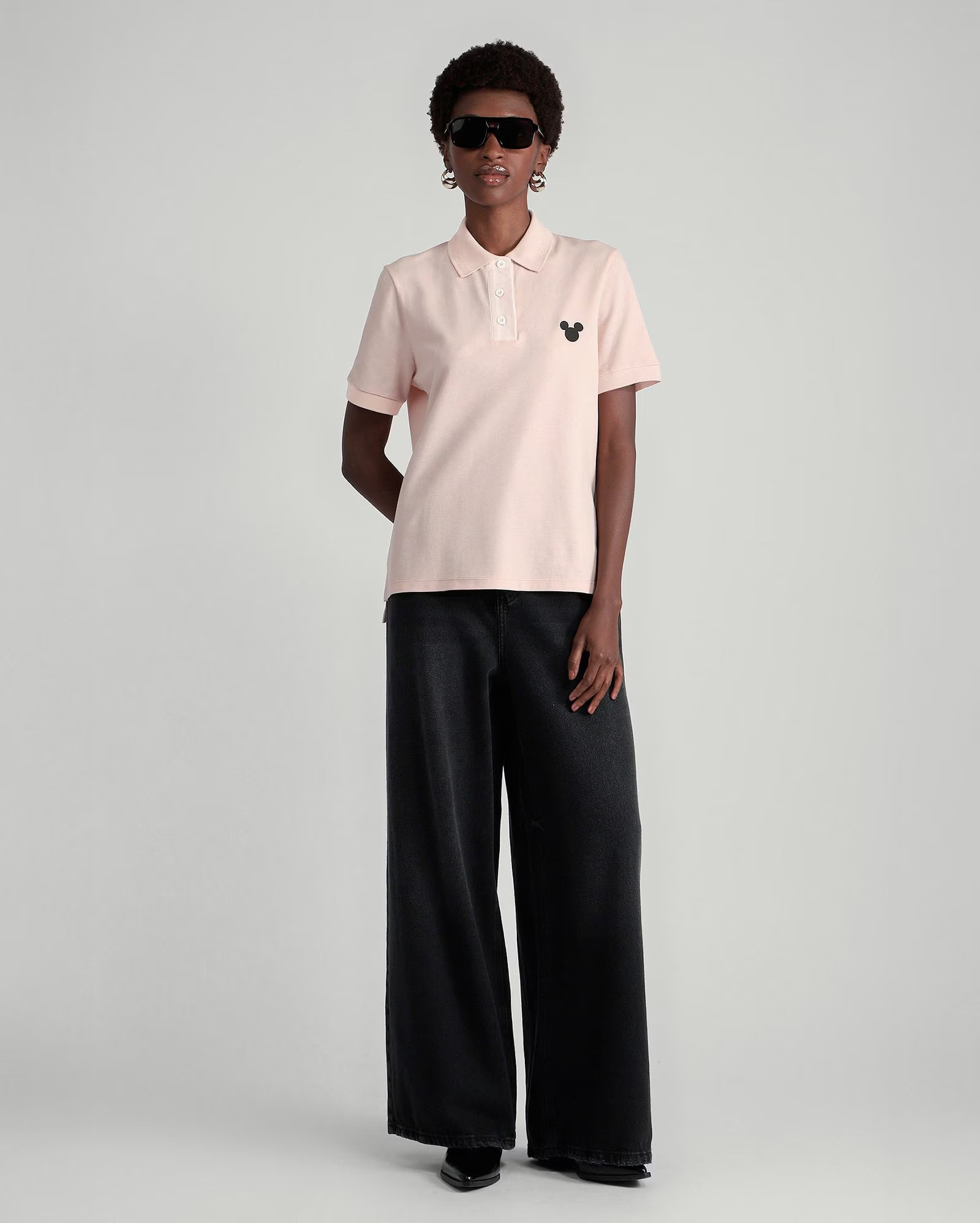 Camisa polo feminina Disney - Rosa Claro | Herchcovitch + Pool