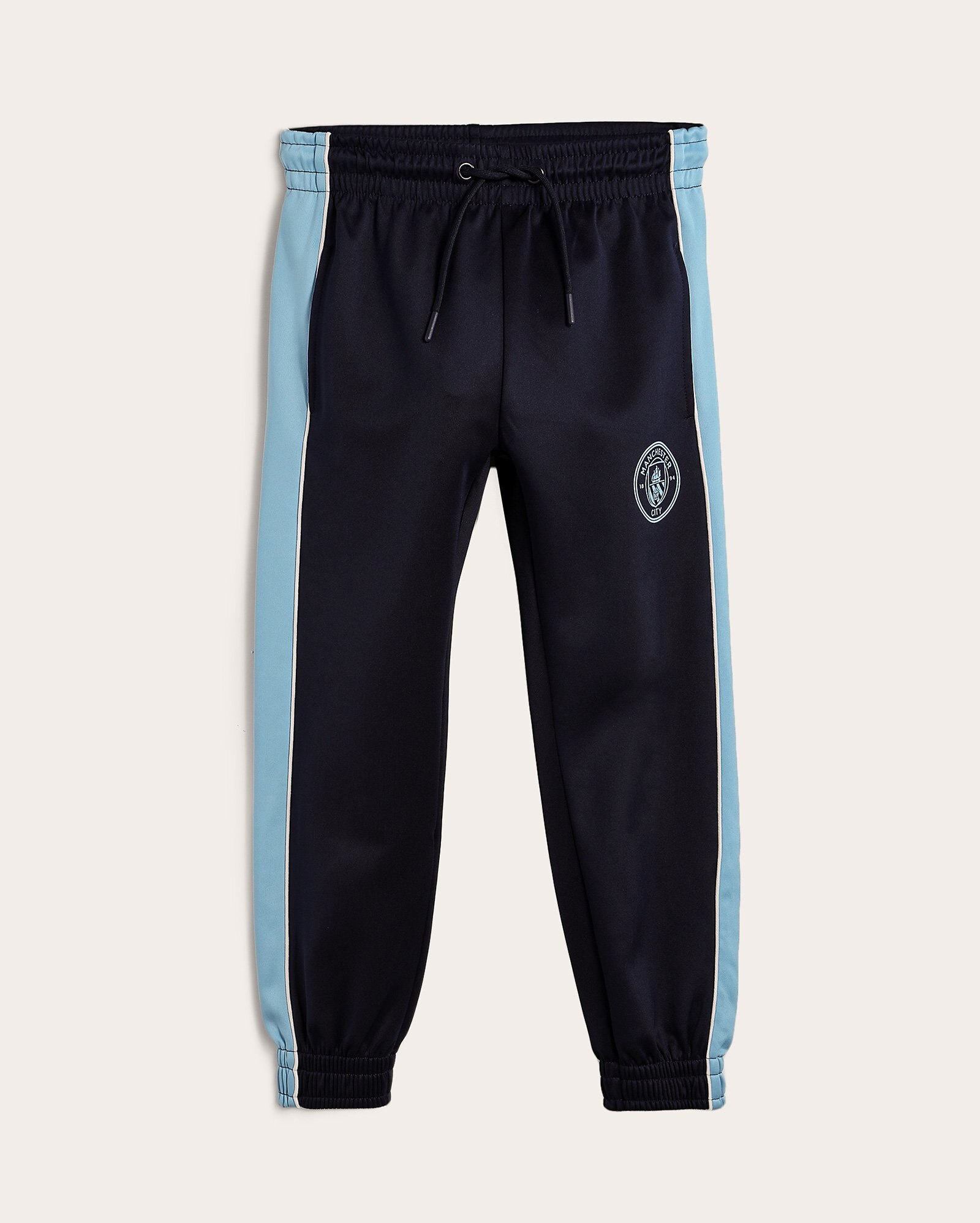 Calça infantil jogger futebol Manchester City 4-10A azul