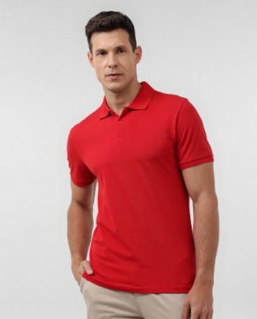 Camisa polo masculina Classic Premium algodão peruano - Vermelho | Pool Premium