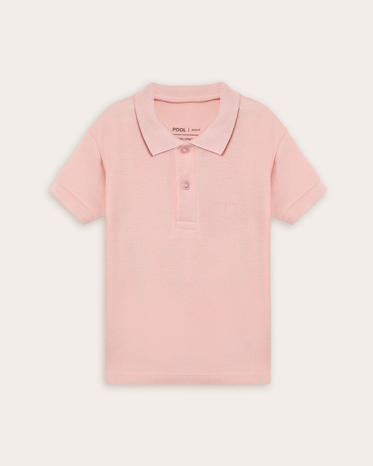 Polo infantil Pool Legacy lisa 1-4A rosa - Rosa Claro