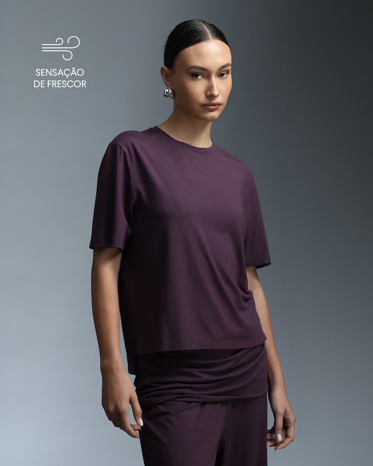Camiseta feminina Tech Ultrafresh - roxa
