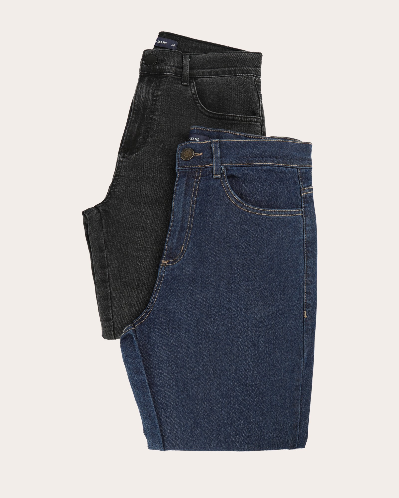 Kit calça jeans masculina slim 2 peças com bolsos - multicor | Pool Jeans