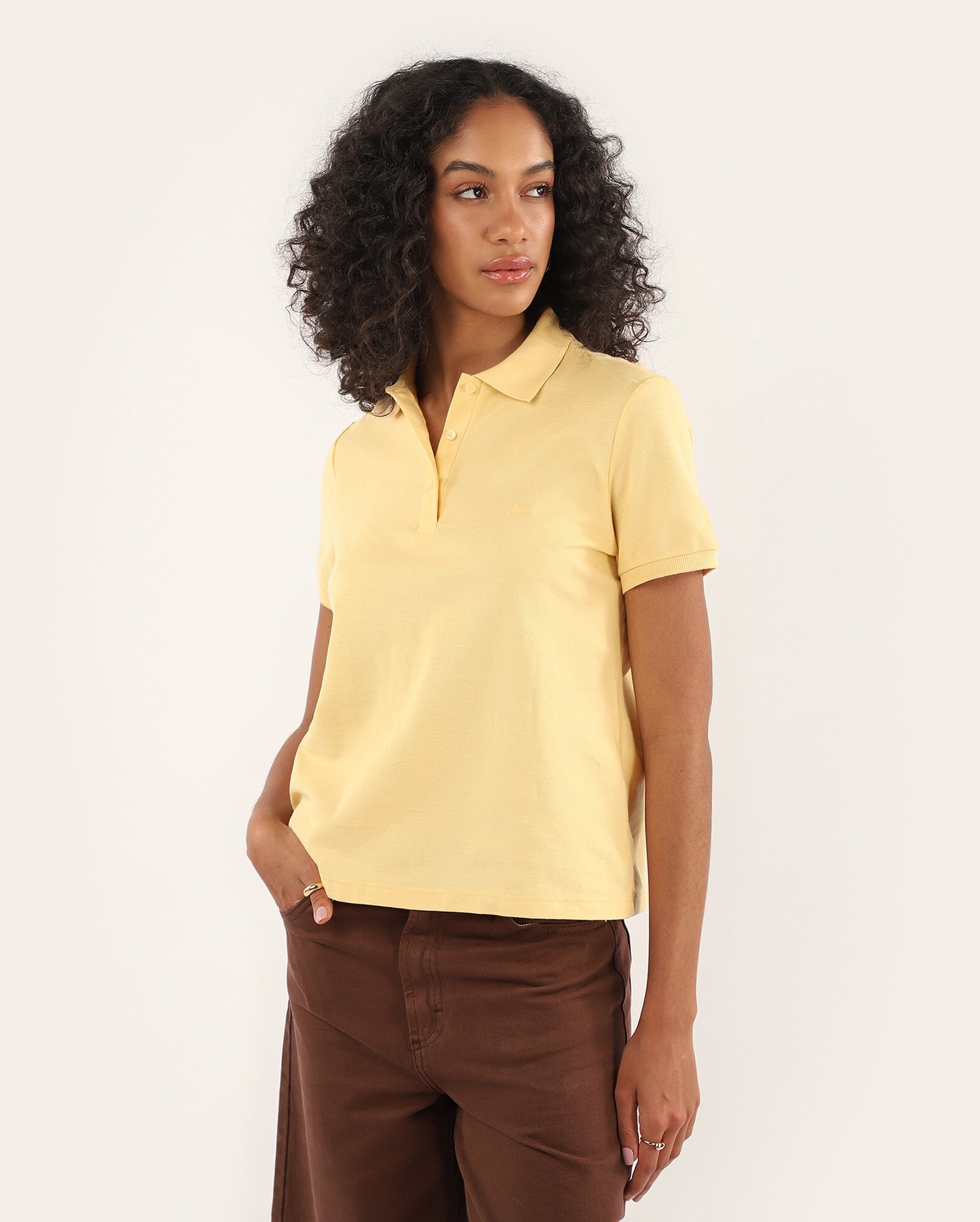 Camisa polo feminina Pool Legacy slim - Amarelo Claro