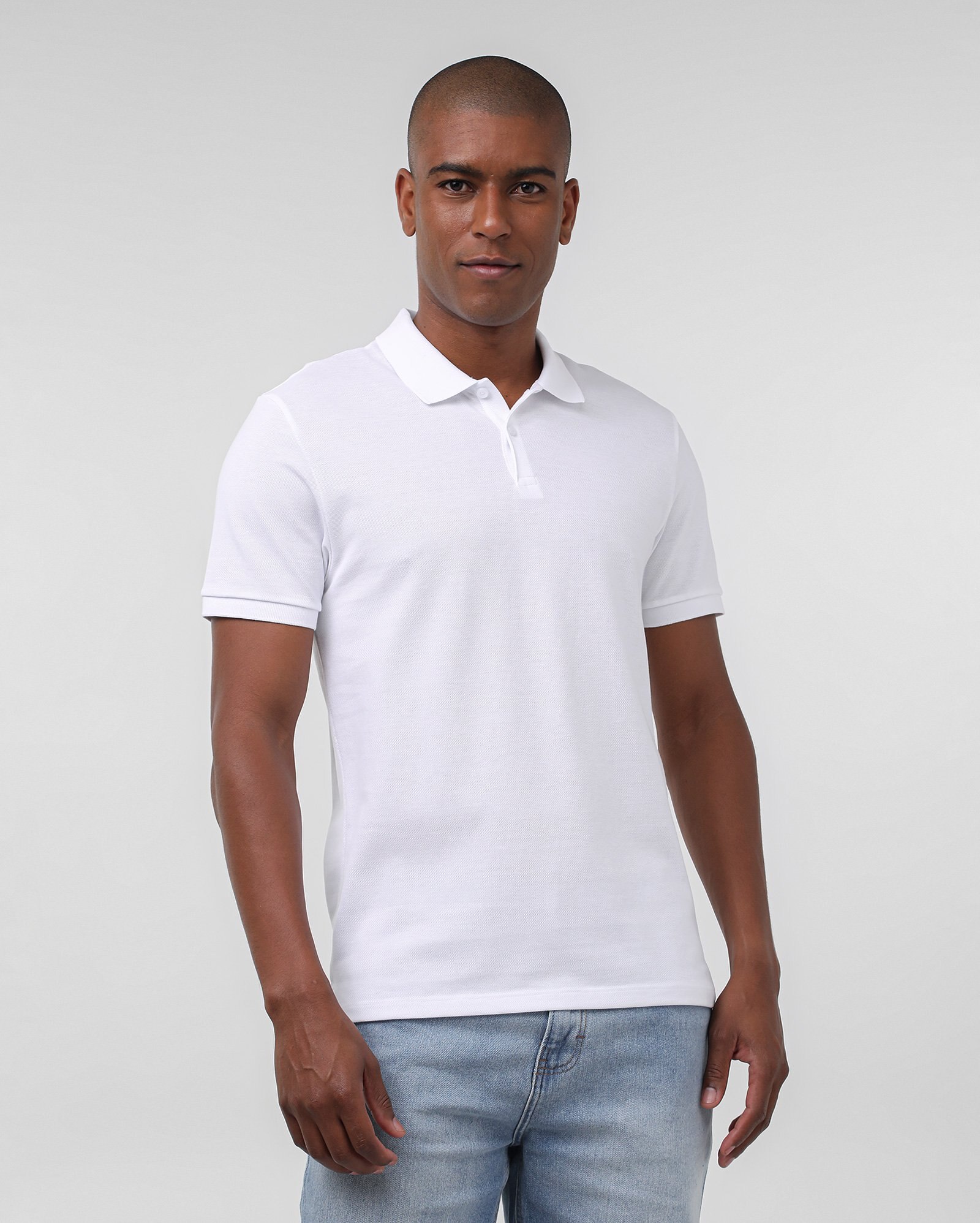 Riachuelo | Polo masculina slim algodão peruano - Branco