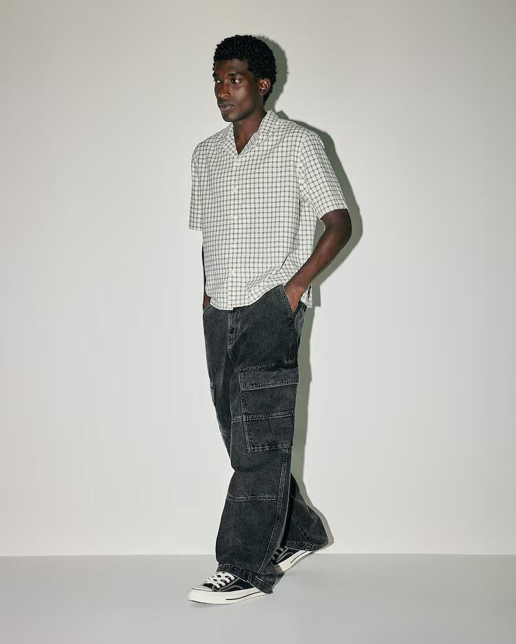 Calça black jeans masculina baggy cargo dirty | Pool Jeans