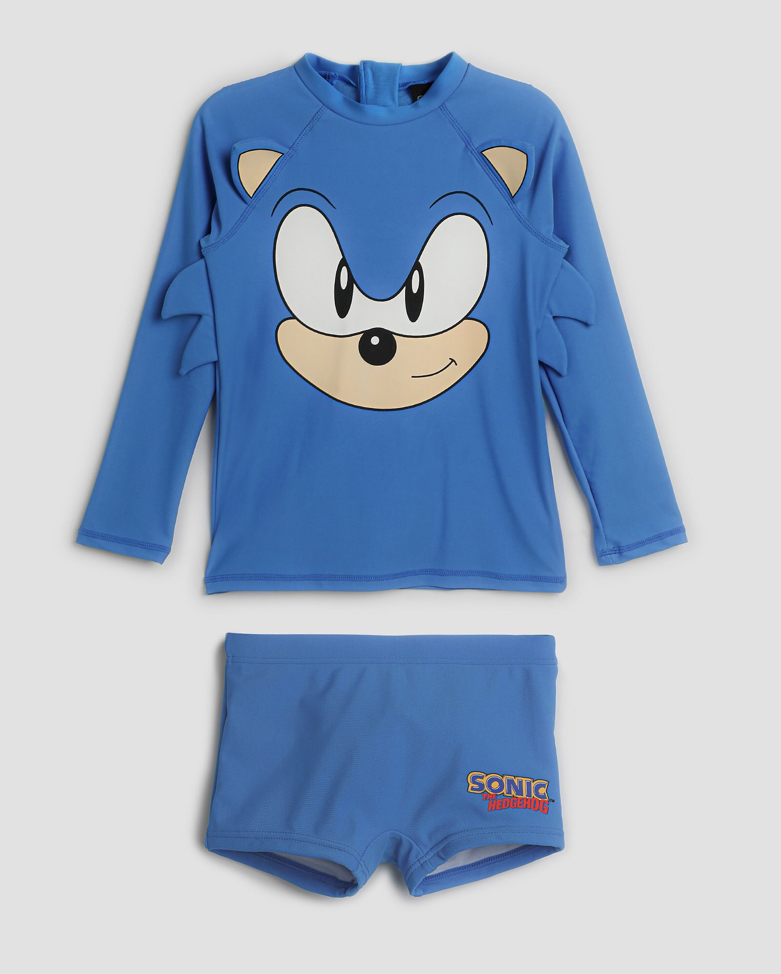 Conjunto praia infantojuvenil 2 peças Sonic orelhas interativas 4-12A azul | SEGA