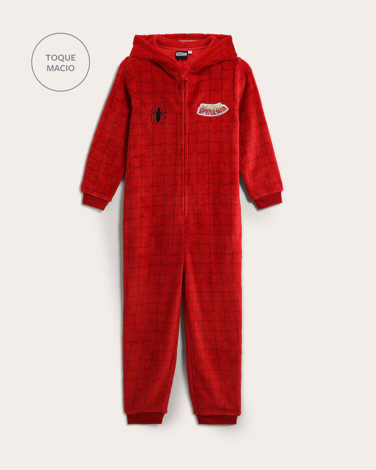 Pijama longo infantil Homem-Aranha 4-10A - vermelho | Marvel