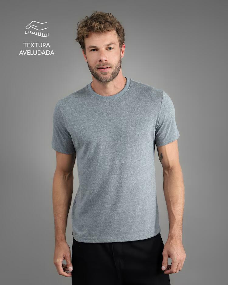 Camiseta masculina Tech UltraSoft - Cinza Mescla