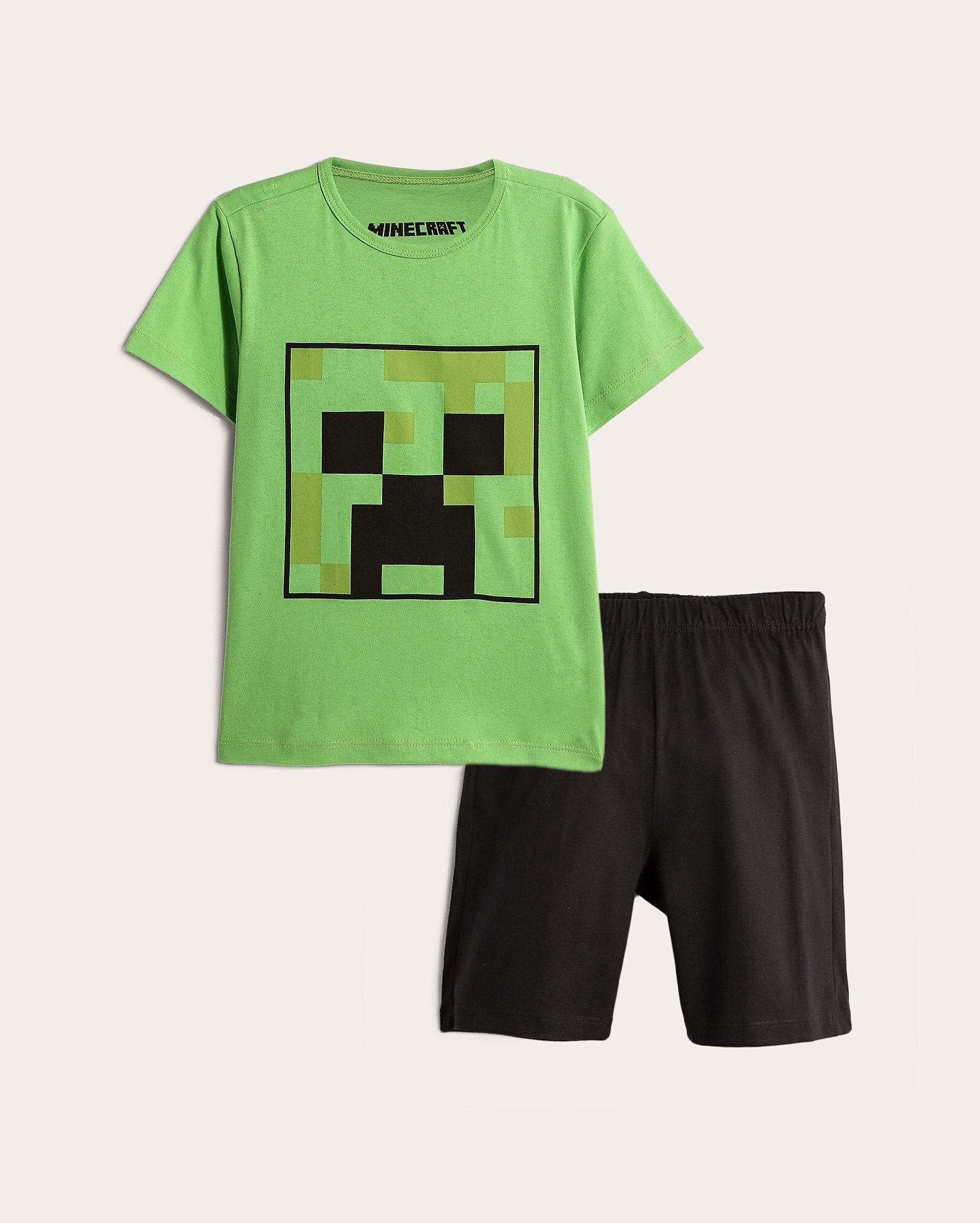 Pijama curto infantojuvenil estampado 4-14A multicor | Minecraft