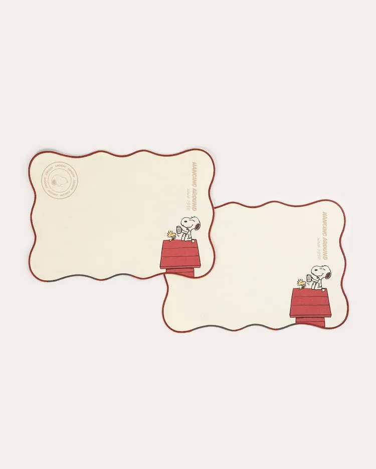 Jogo americano 2 peças Snoopy - bege | Casa Riachuelo