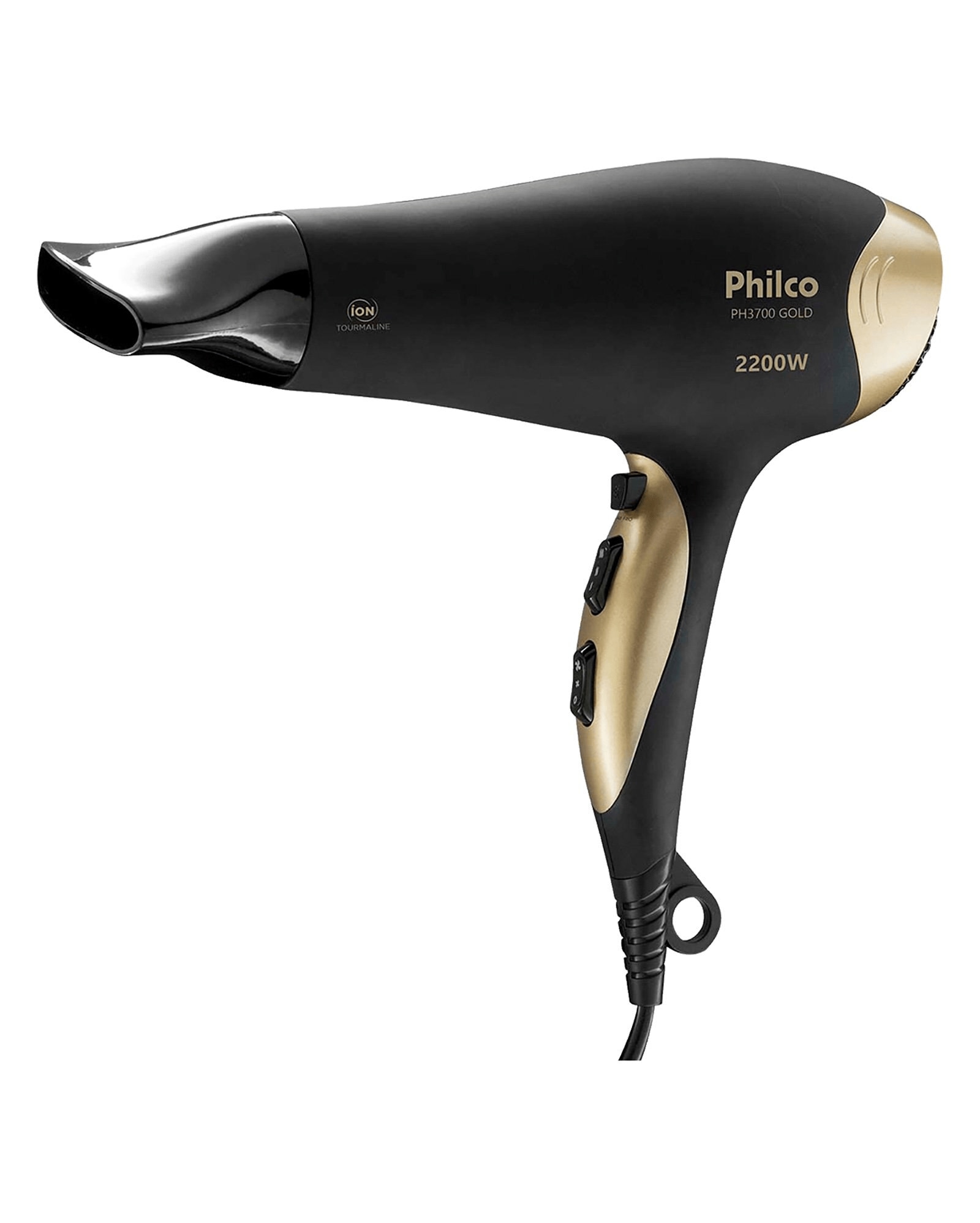 Secador de Cabelos Philco Gold Tourmaline Preto 220V