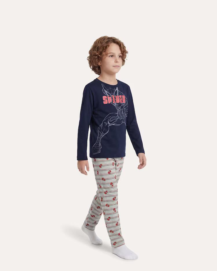 Pijama longo infantil Homem-Aranha 4-12A - multicor | Marvel