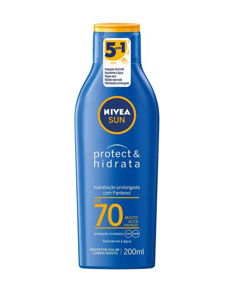 Protetor solar Protect e Hidrata FPS 70 200ml | NIVEA SUN