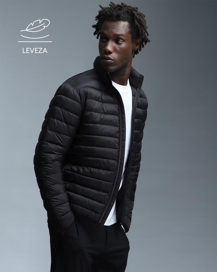 Jaqueta masculina puffer Tech UltraLight - Preto