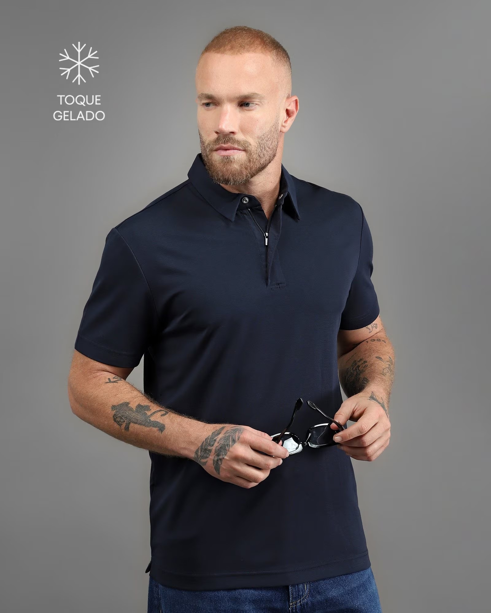 Camisa polo masculina Tech D-Ultra toque frio | Riachuelo