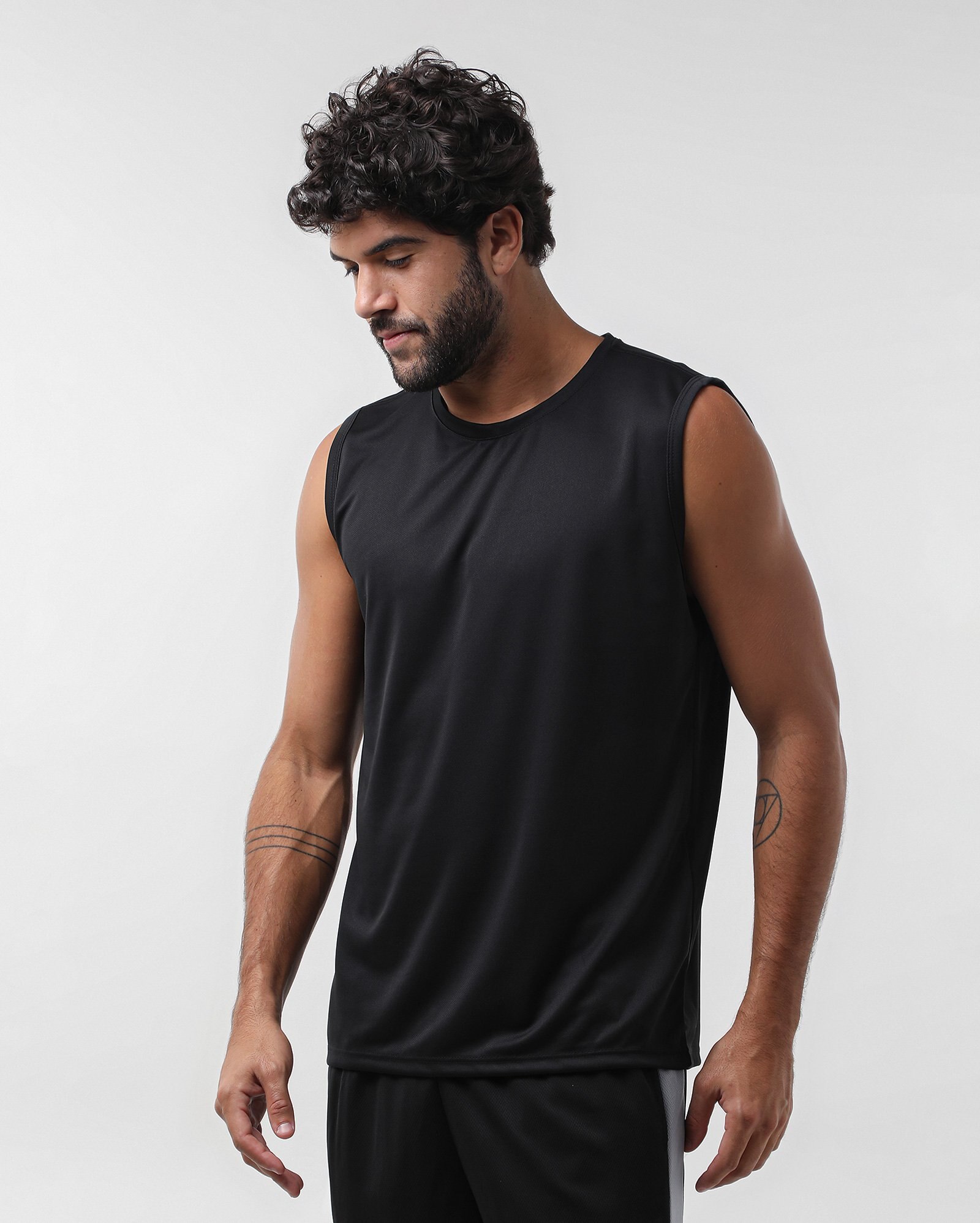 Regata esportiva masculina reta - Preto | BodyWork by Riachuelo