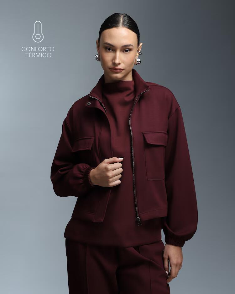 Jaqueta feminina Tech UltraComfy - Vinho