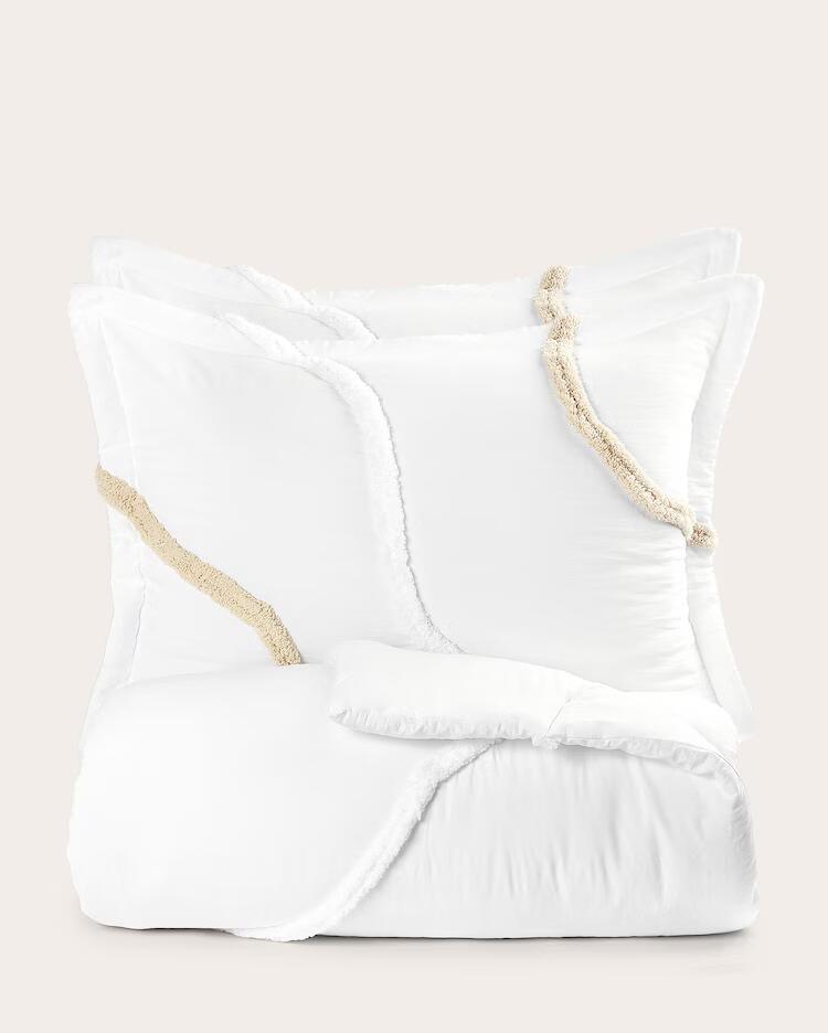 Kit colcha king 3 peças Washed Waves - branca | Casa Riachuelo