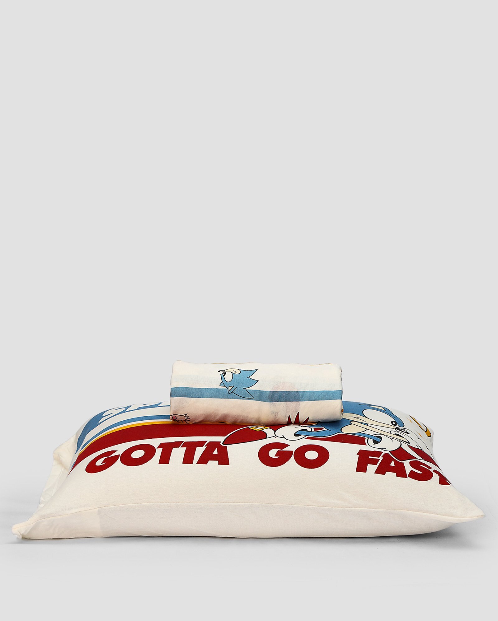 Jogo de cama solteiro 2 peças malha Sonic branco | Casa Riachuelo