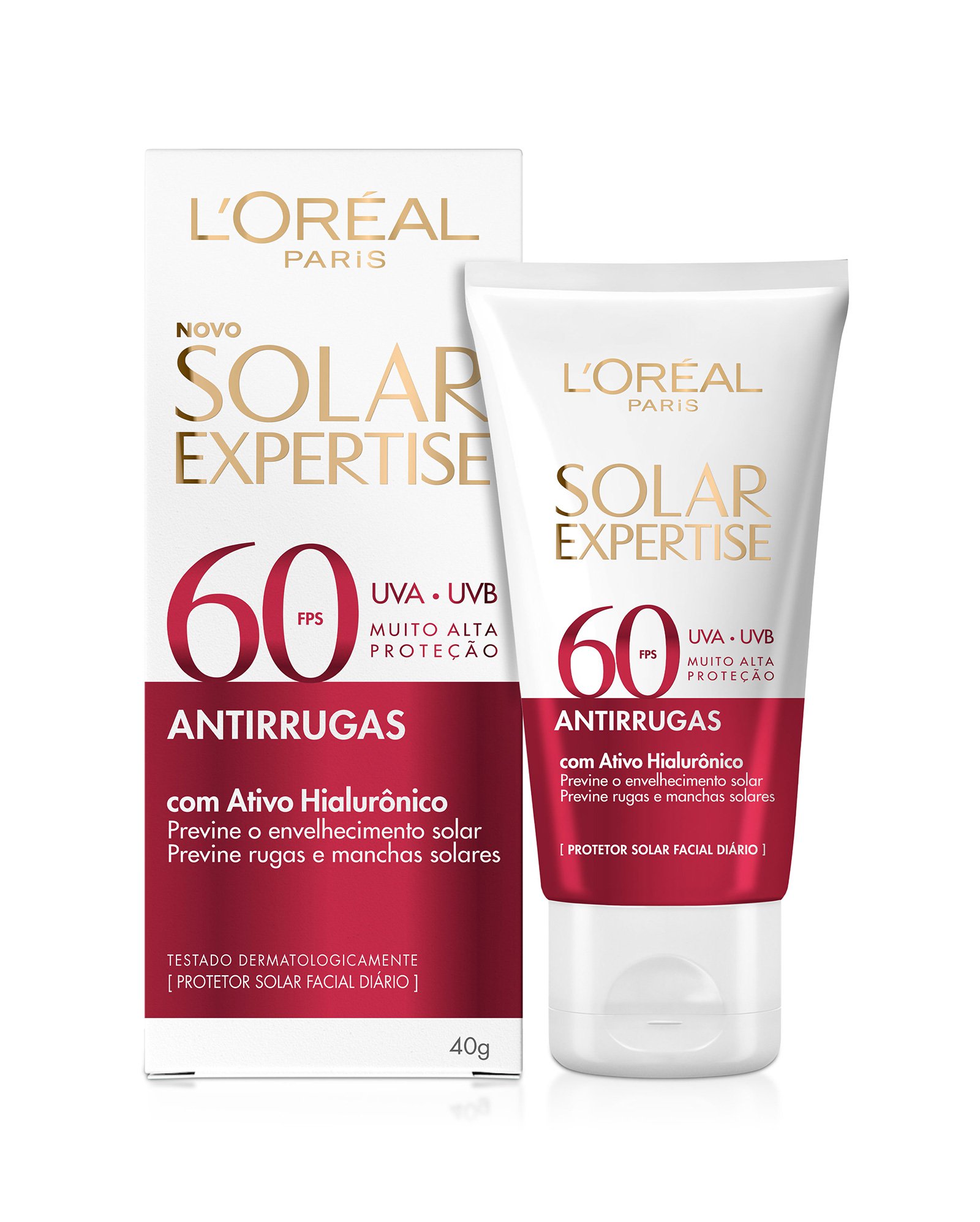 Protetor facial L’Oréal Paris Solar Expertise antirrugas FPS 60