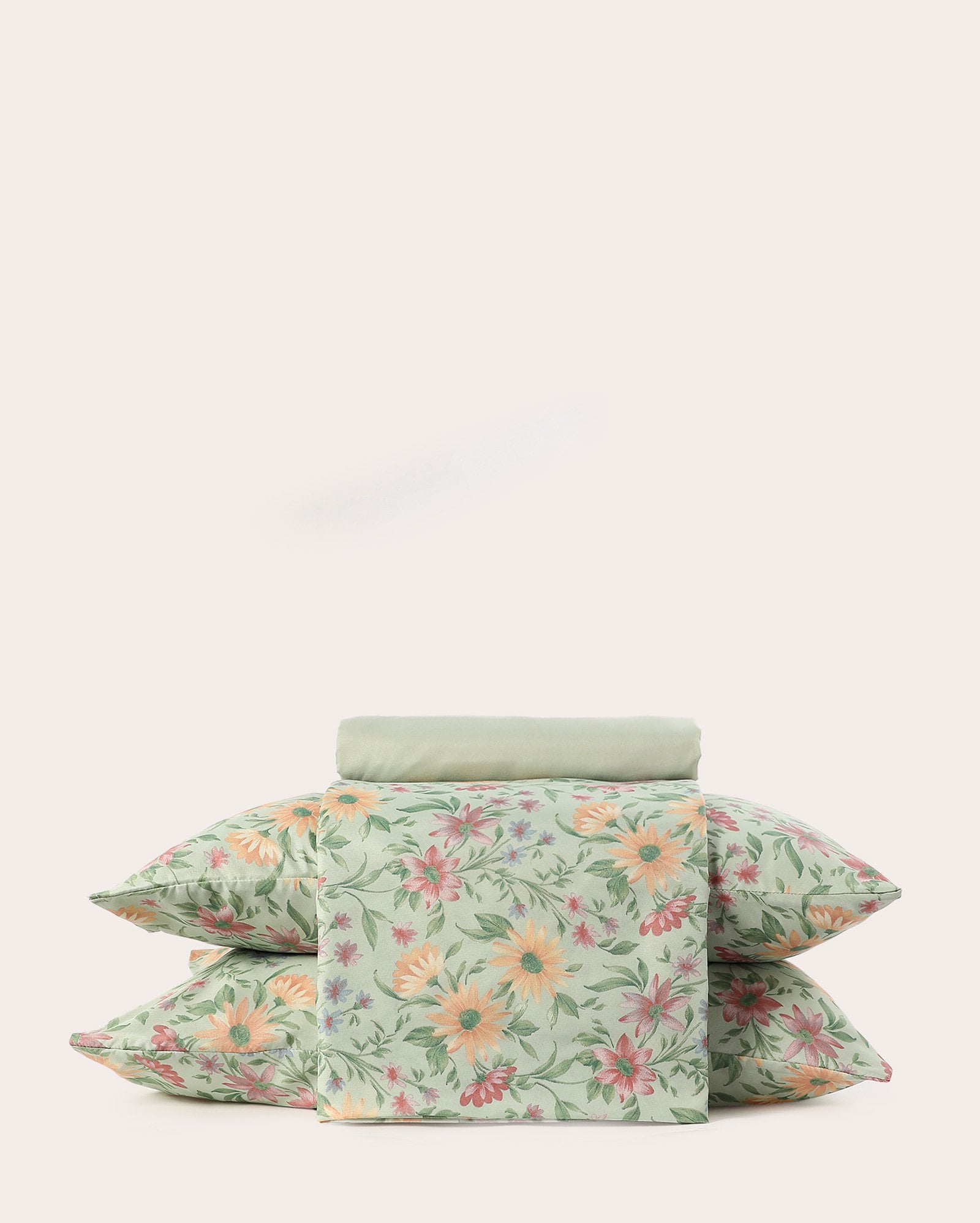 Jogo de cama microfibra Arlete verde claro Casa Riachuelo