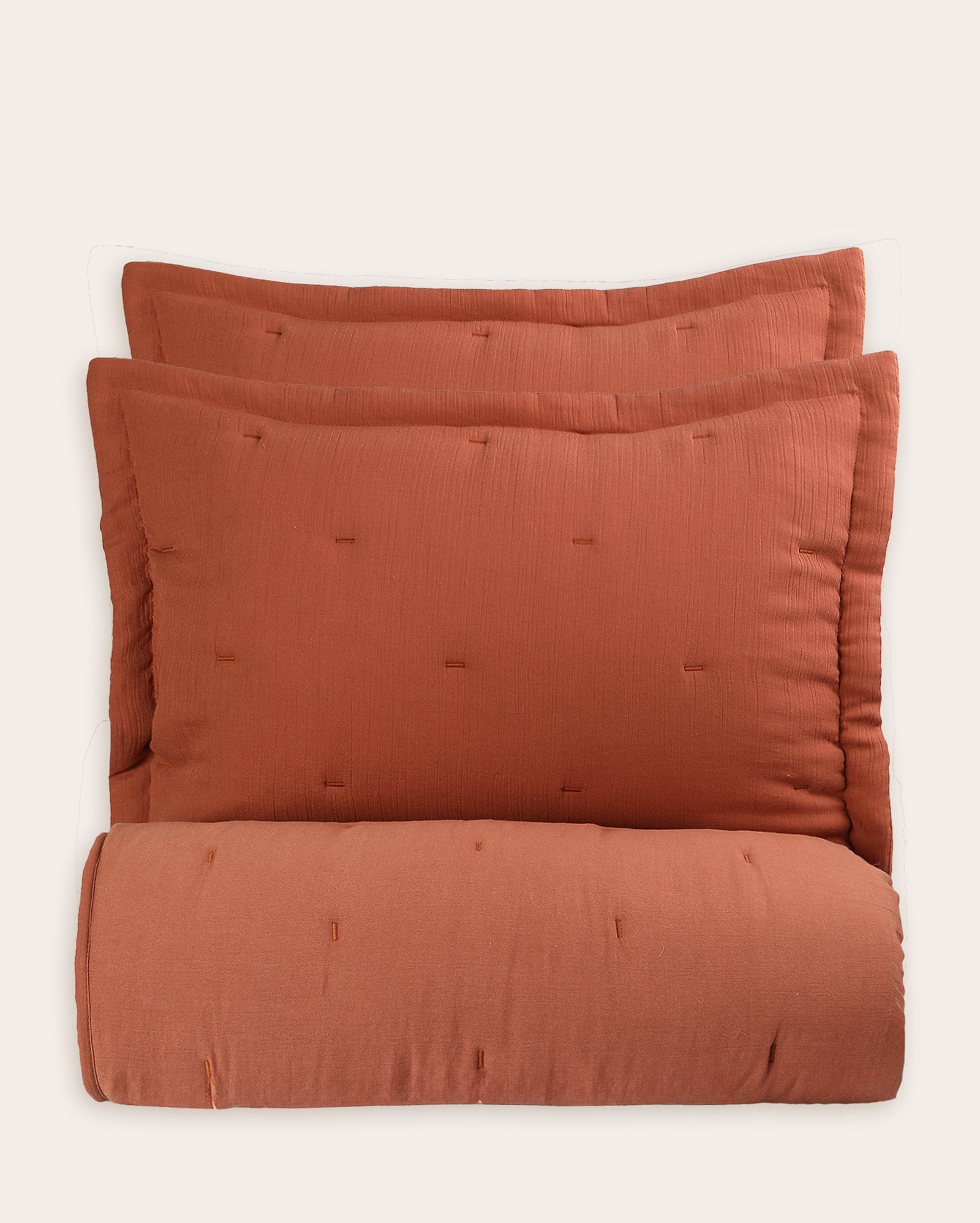 Kit colcha casal queen 3 peças Design Washed laranja Casa Riachuelo