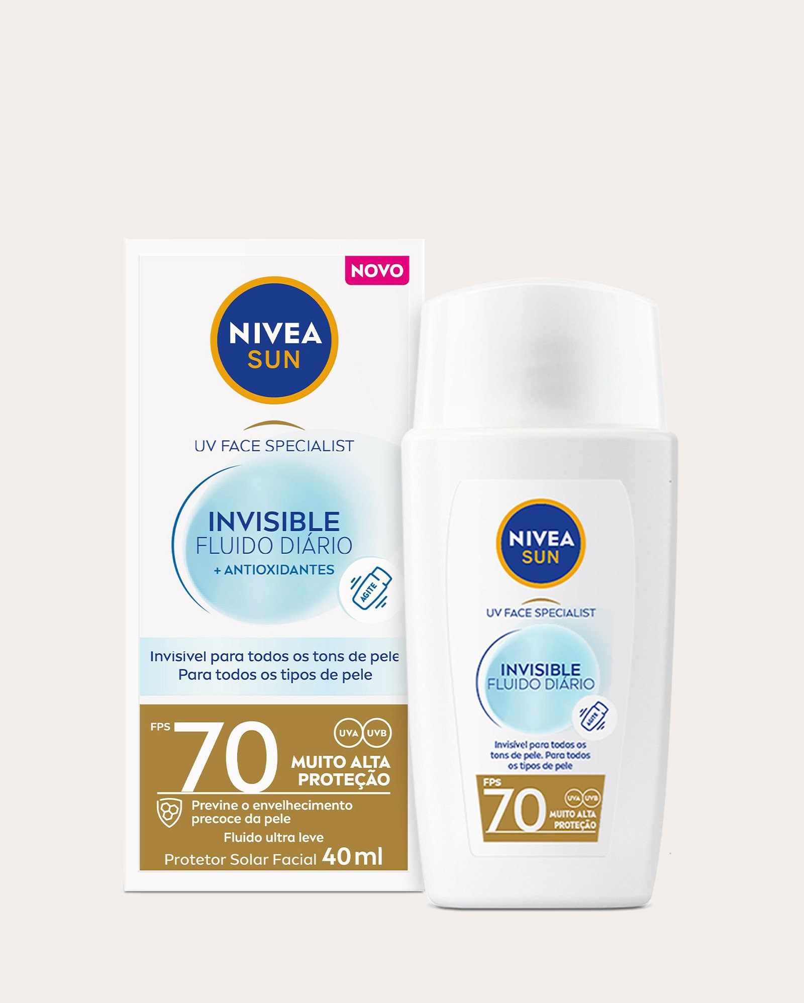 Protetor solar facial Sun UV Face Specialist FPS 70 Nivea