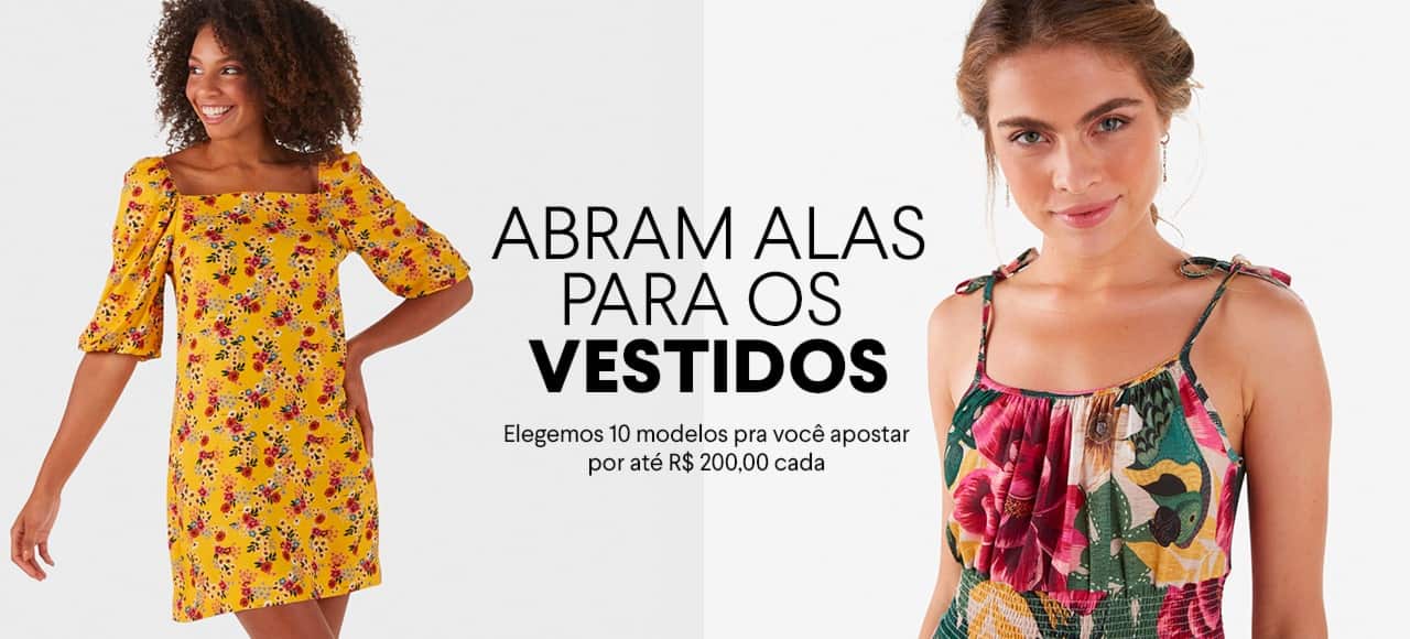 Abram alas para os vestidos: elegemos 10 modelos pra você apostar por até R$ 200,00 cada