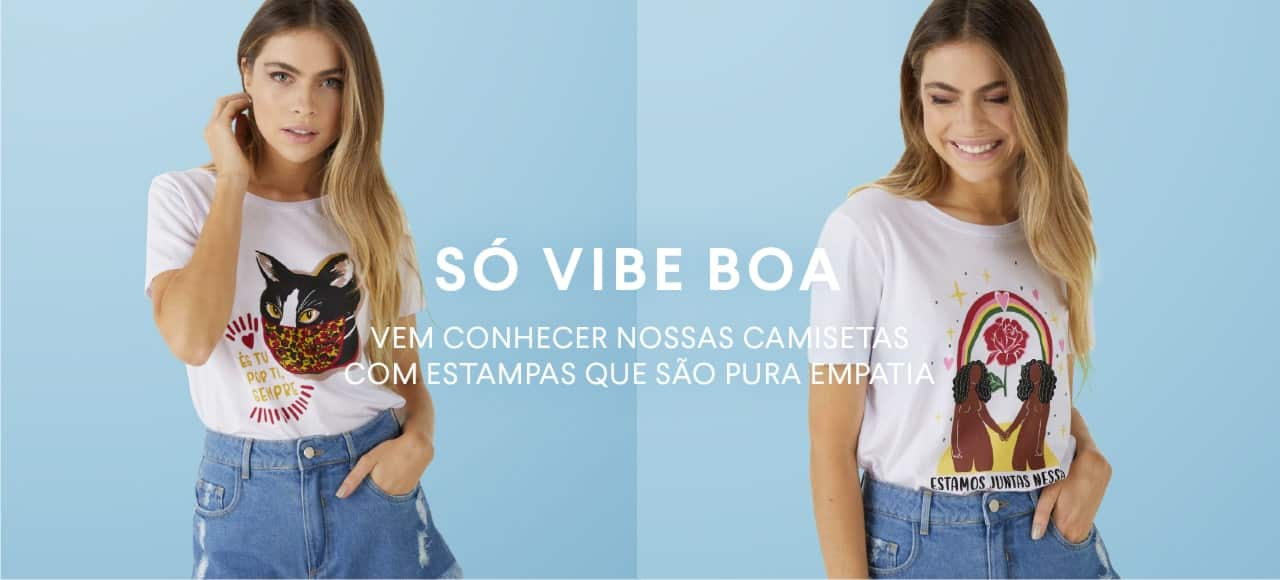 Só vibe boa | Vem conhecer nossas camisetas com estampas que são pura empatia