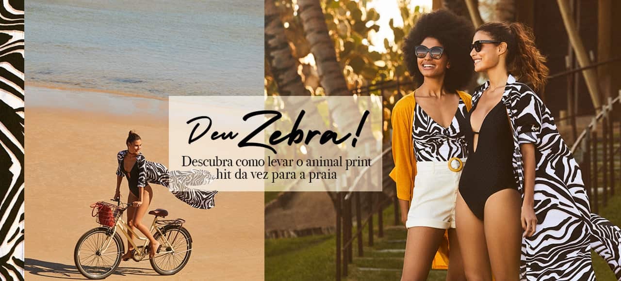 Deu zebra!  | Descubra como levar o animal print hit da vez para a praia