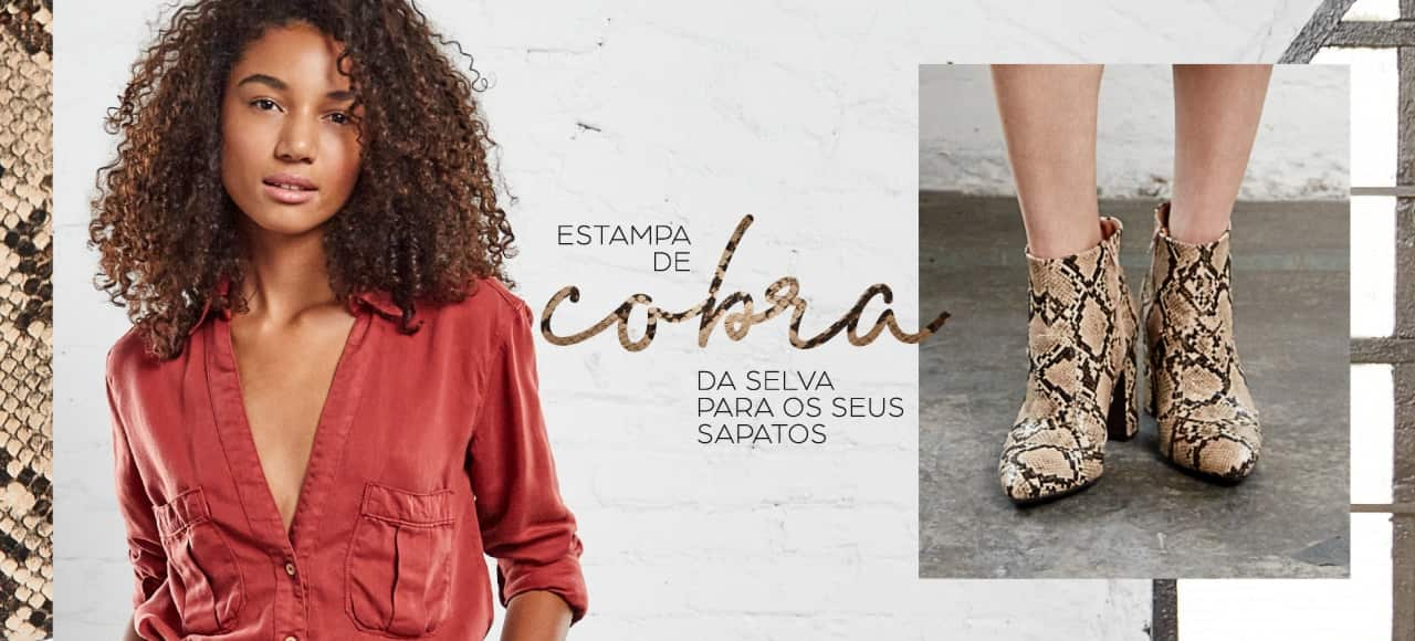 Estampa de cobra: da selva para os seus sapatos