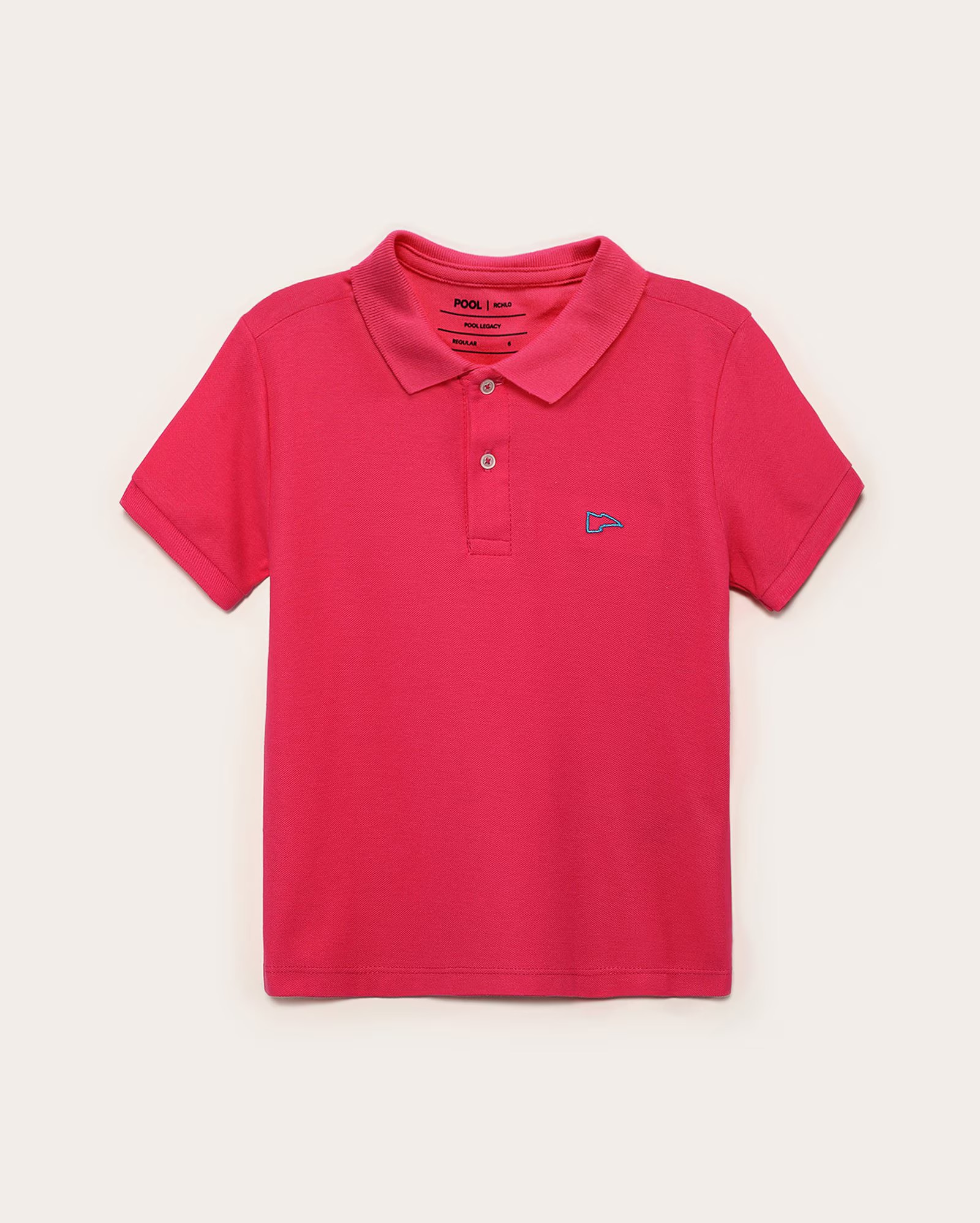 Camisa polo infantojuvenil Legacy regular piquet 1-12A - Rosa Escuro | Pool Kids