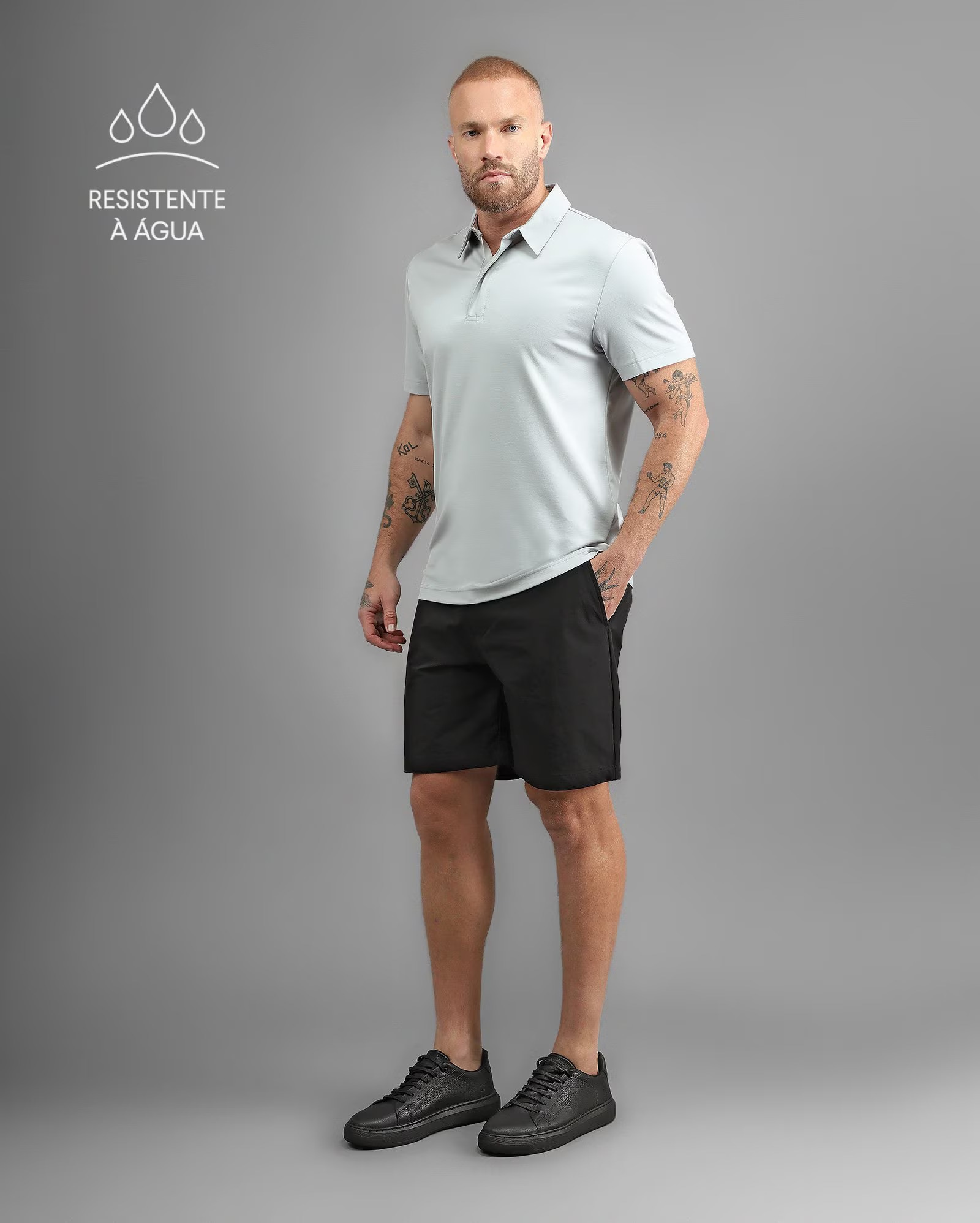 Bermuda masculina Tech D-Ultra resistente à água