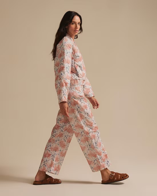 Calça feminina carrot floral a niemeyer