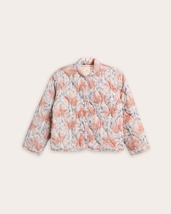 Jaqueta infantil matelassê floral a niemeyer