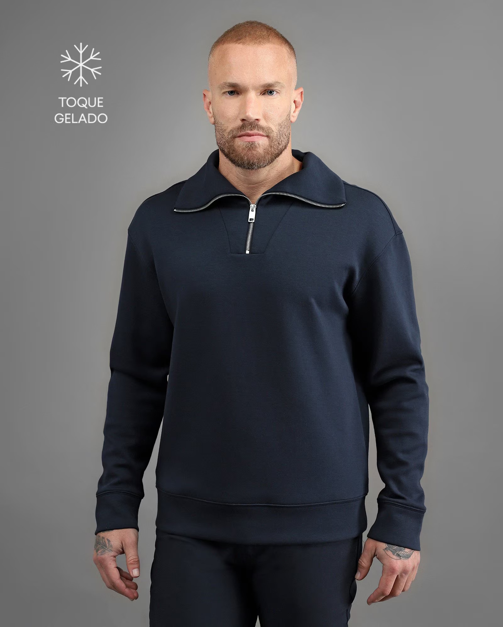 Blusa de moletom masculina Tech D-Ultra toque frio