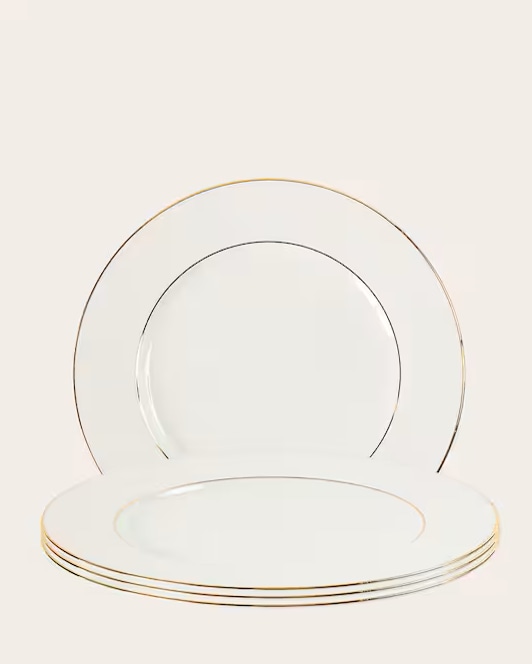 Conjunto prato de sobremesa 4 peças porcelana classic | Casa Riachuelo