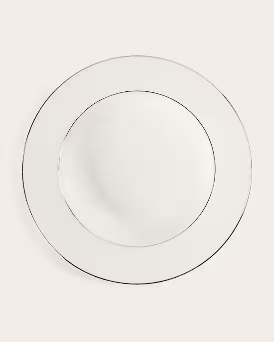 Conjunto prato fundo 4 peças porcelana classic | Casa Riachuelo