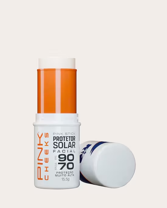 Protetor solar facial pink stick fps90 pink cheeks