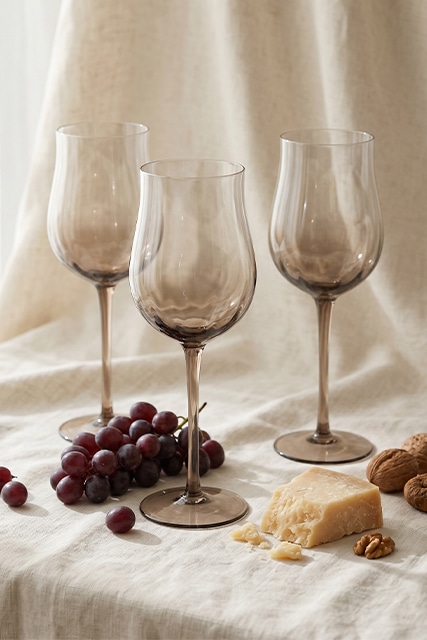 taça de vinho para mesa posta