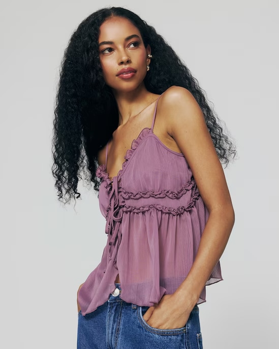 Regata Feminina com Laços Lilás